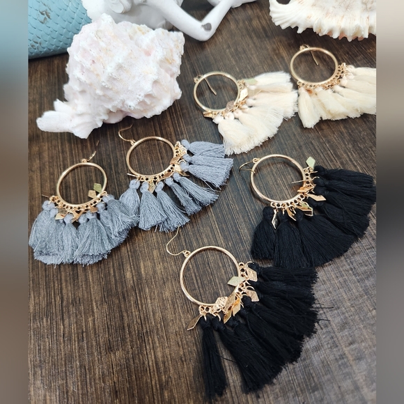 NEW 3 Pair of Tassel Earrings - Picture 2 of 4
